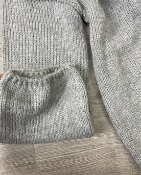 FallStil® - Baggy Plain Pullover mit hohem Halsausschnitt