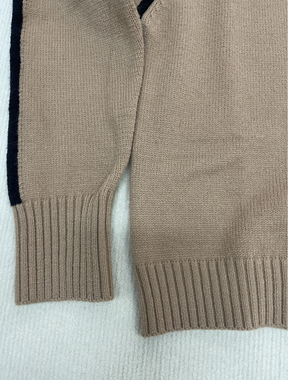 StrickSinn® - Kaffee Pullover mit hohem Halsausschnitt