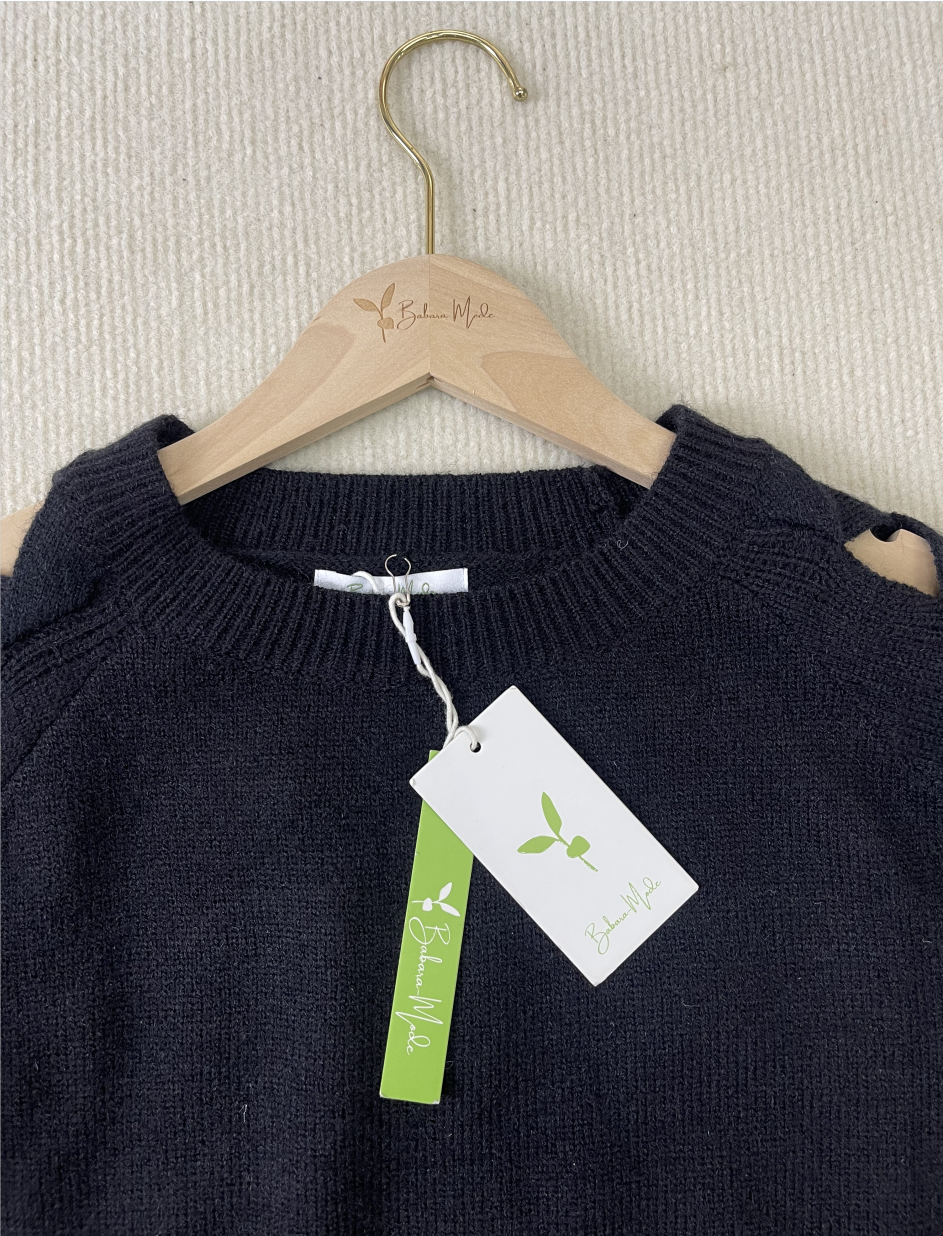 HerbstTrend® - Sexy einfarbiger Pullover mit langen Ärmeln