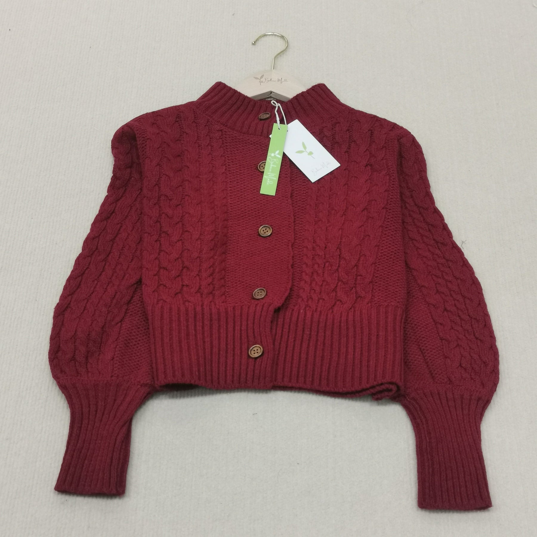 HerbstTrend® - Auffälliger roter einfarbiger Pullover mit langen Ärmeln