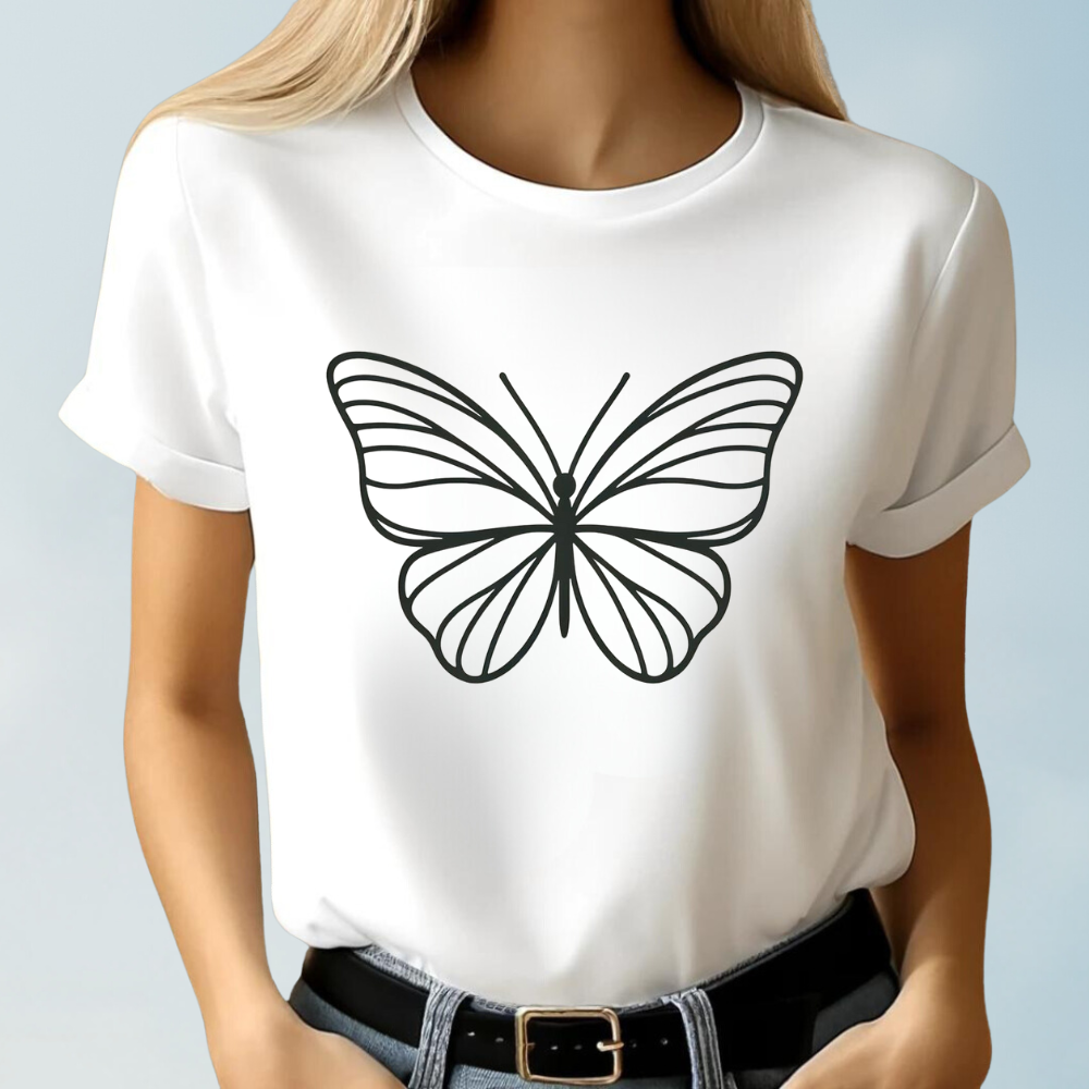 Grafik-Schmetterling T-Shirt