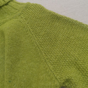 HerbstTrend® - Grasgrüner übergroßer Rollkragenpullover aus Strick