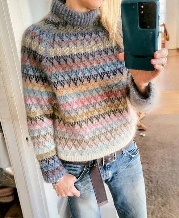 HerbstTrend® - Langärmeliger Pullover mit Fuzzy-Print