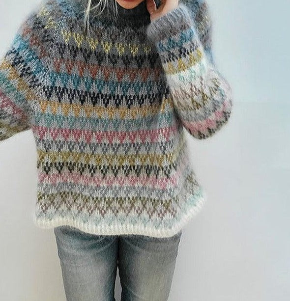 HerbstTrend® - Langärmeliger Pullover mit Fuzzy-Print