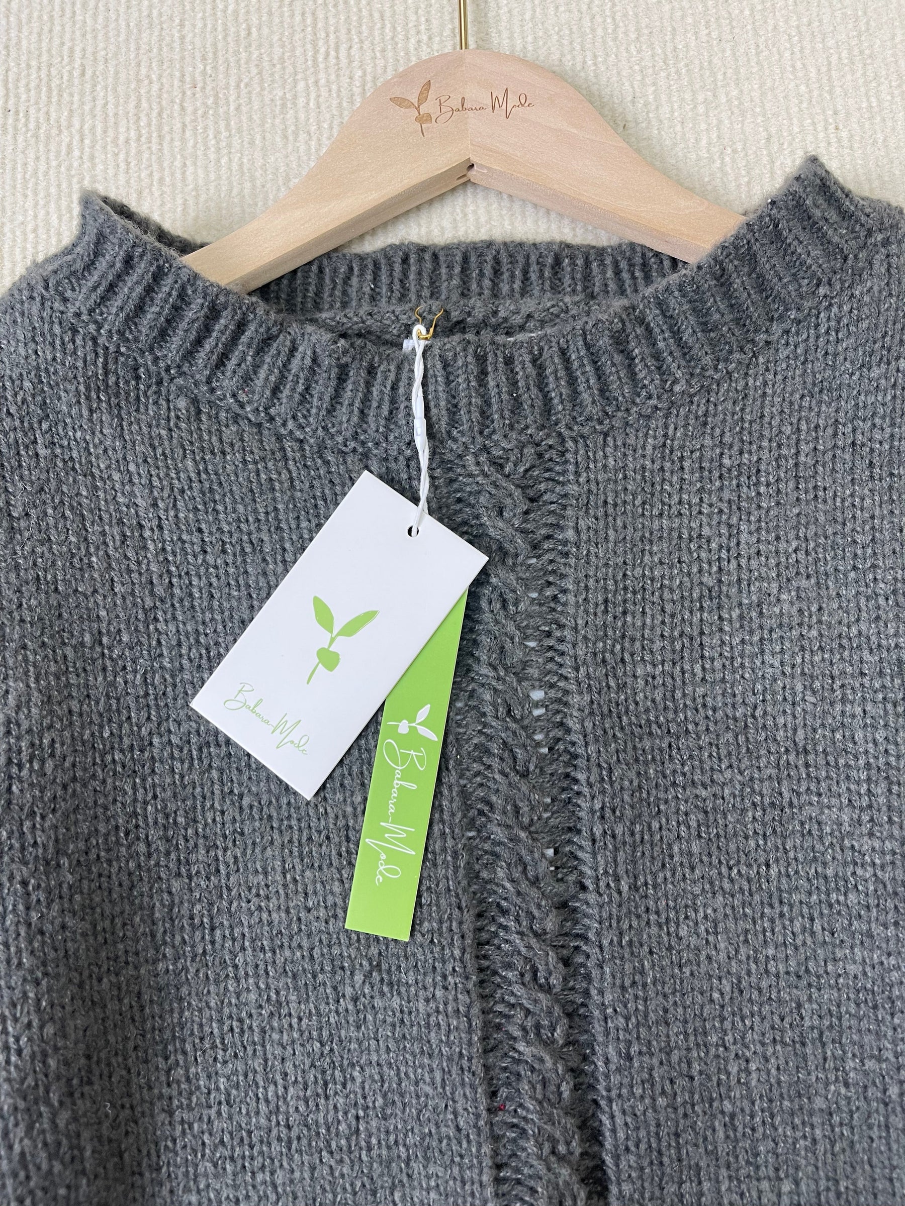 Naturlux® - Einfacher langärmeliger Pullover mit Rundhalsausschnitt