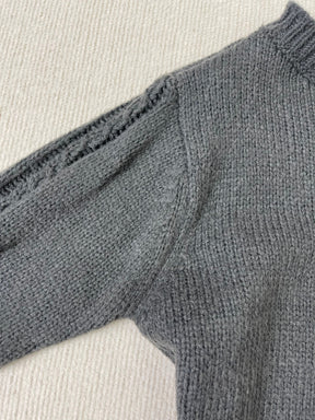 Naturlux® - Einfacher langärmeliger Pullover mit Rundhalsausschnitt