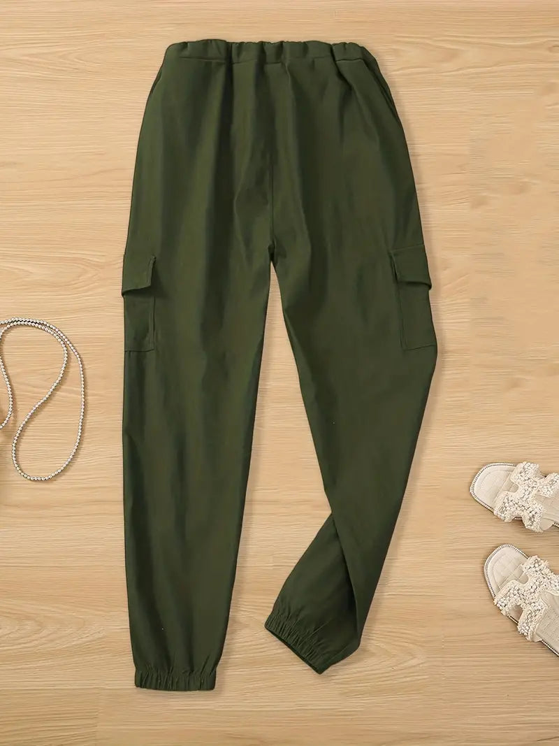 BioBlüte® - Olivgrüne Cargo-Jogging Komfort-Hose