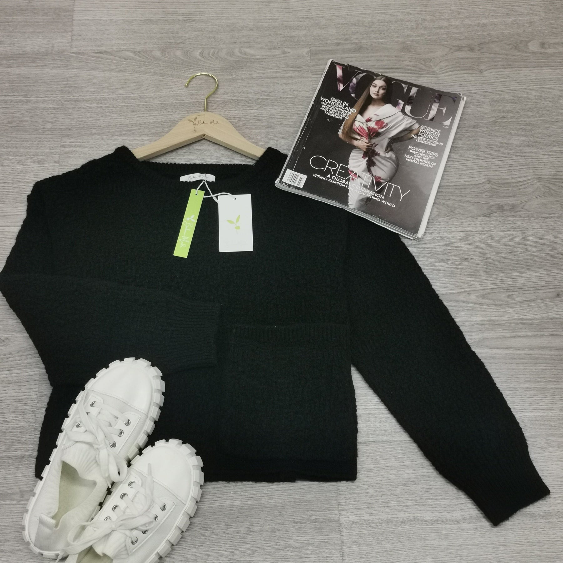 PureWear® - Klassischer einfarbiger Pullover mit Rundhalsausschnitt