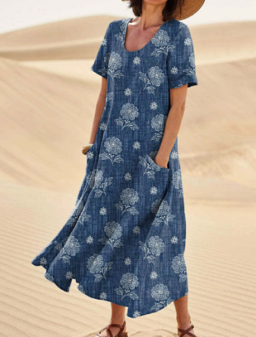 Jeansblüten Minikleid