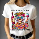 Fröhliche Weinliebhaberin Shirt