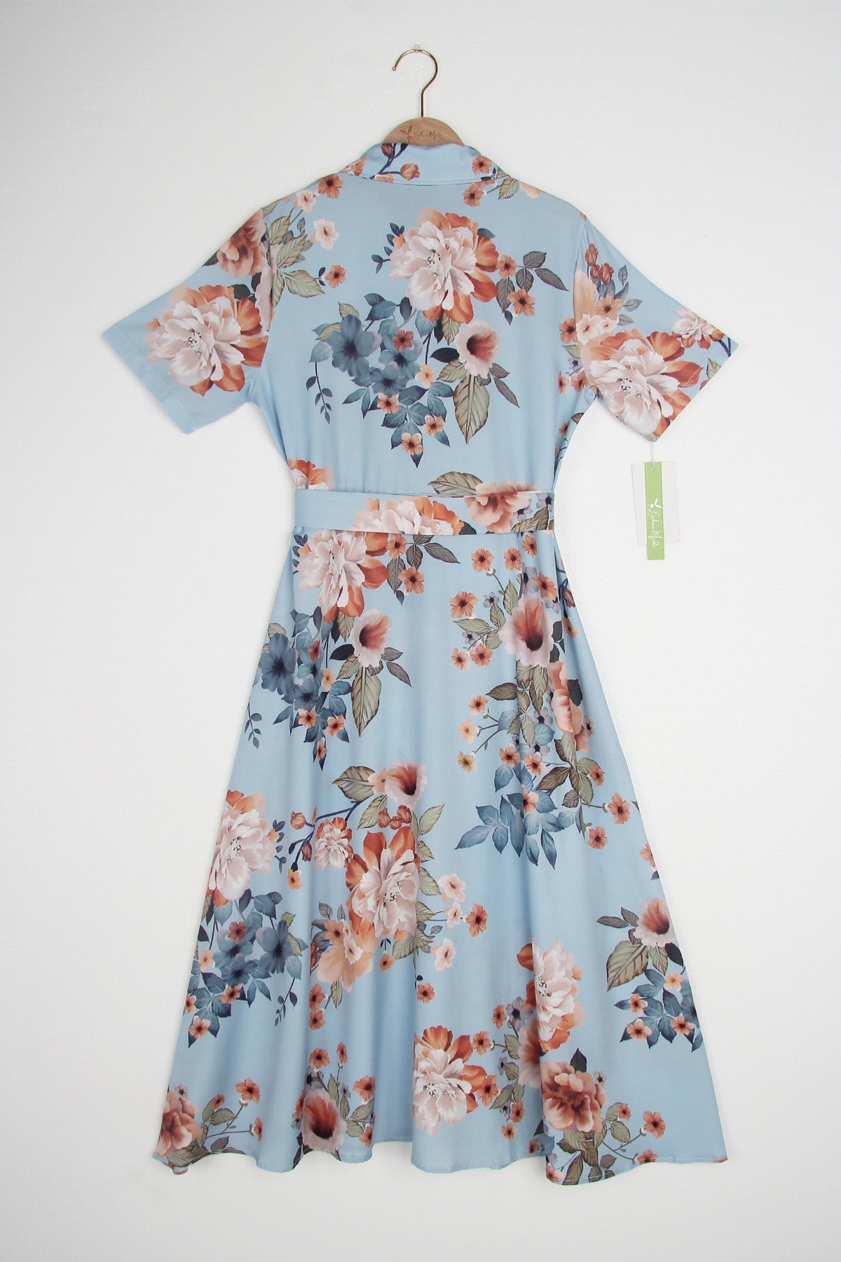 FloralBreeze Midi-Wickelkleid