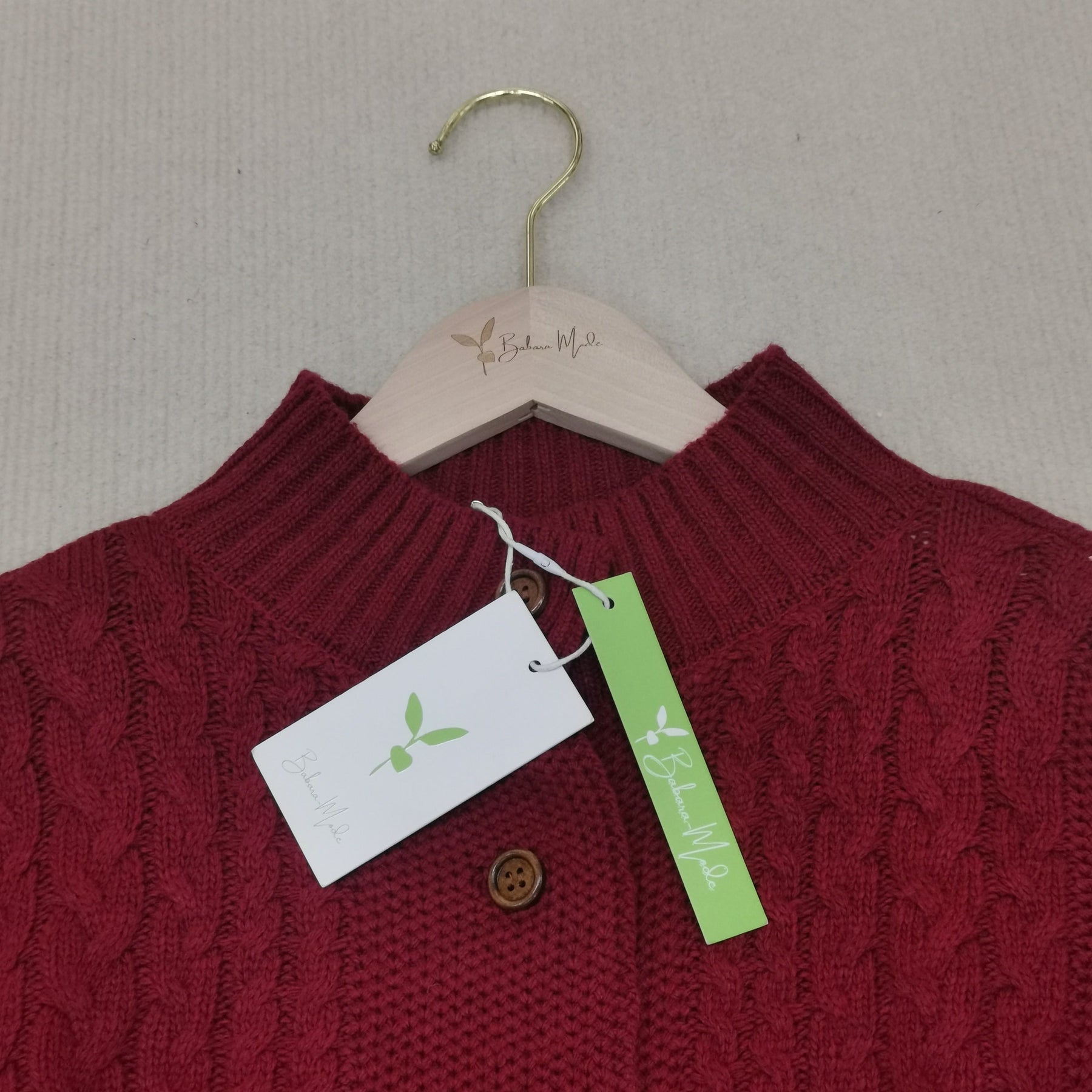 HerbstTrend® - Auffälliger roter einfarbiger Pullover mit langen Ärmeln