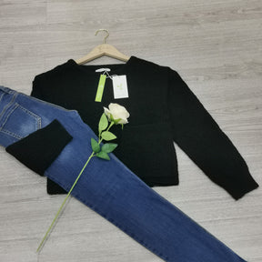 PureWear® - Klassischer einfarbiger Pullover mit Rundhalsausschnitt