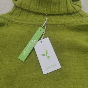 HerbstTrend® - Grasgrüner übergroßer Rollkragenpullover aus Strick