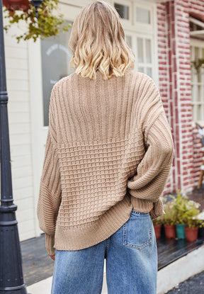 Naturlux® - Aprikosenfarbener langärmeliger Pullover