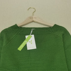 BlütenBliss® - Skyline Forest Mintgrüner bedruckter Langarmpullover