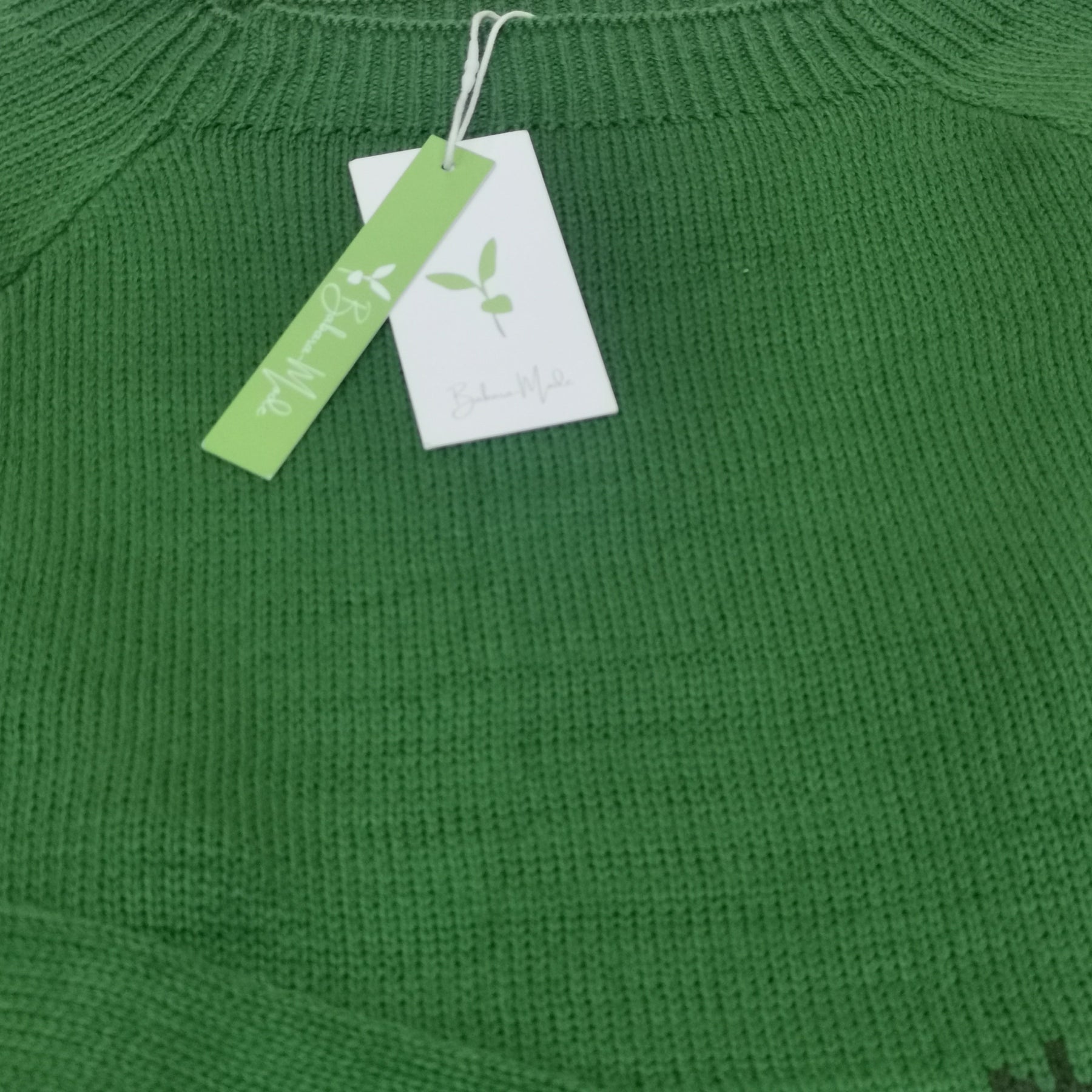 BlütenBliss® - Skyline Forest Mintgrüner bedruckter Langarmpullover