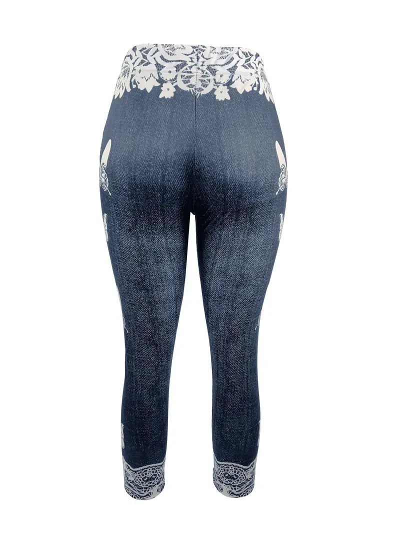 BioBlüte® -   Schmetterling-Spitze Denim Capri-Zauber Jeans